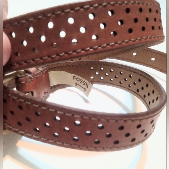 Fossil Belt Women’s Leather 1 Inch Wide Size L - Picture 4 of 10